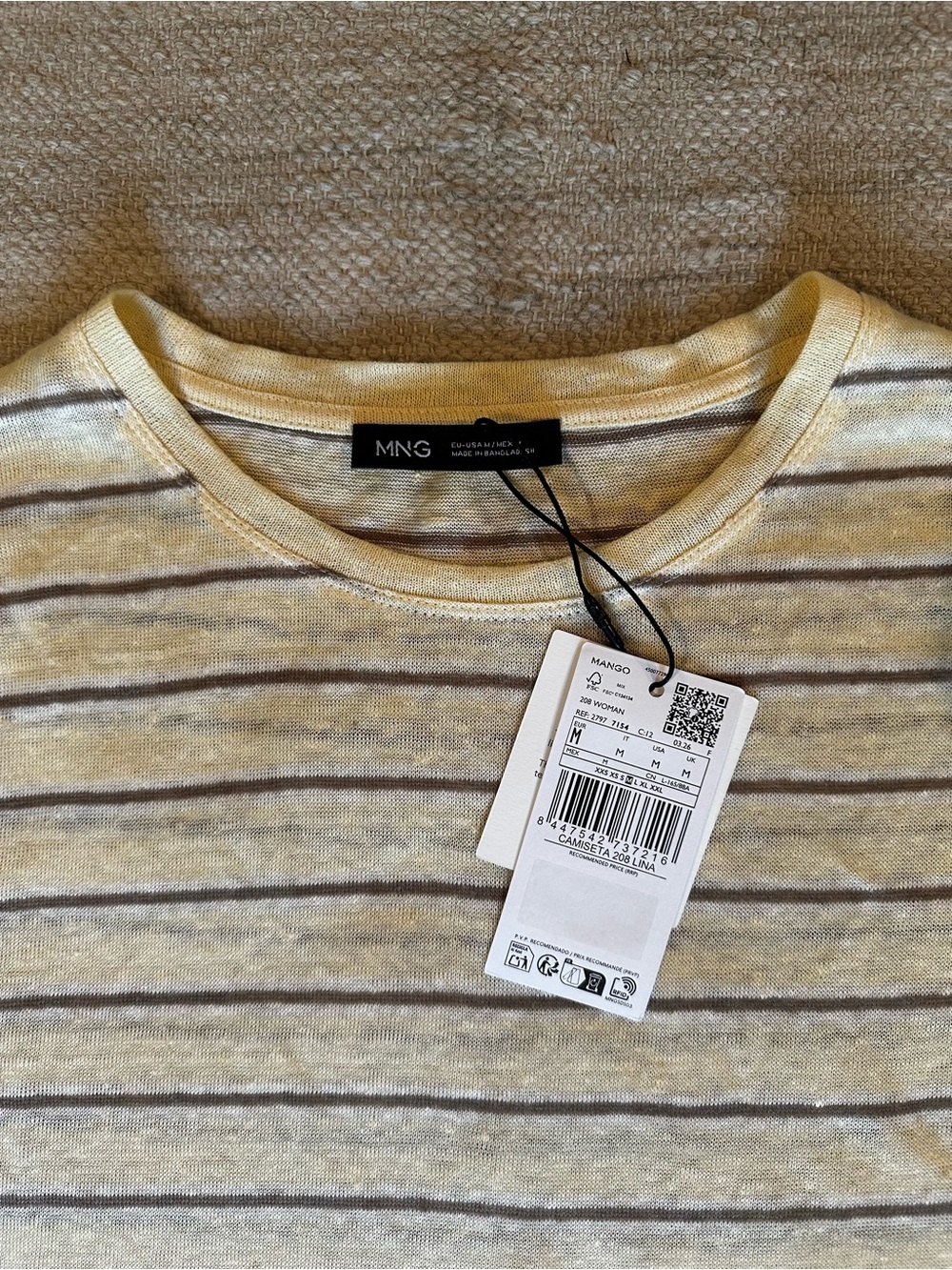 NWT! Mango Linen T shirt. Sz. M - Picture 4 of 6